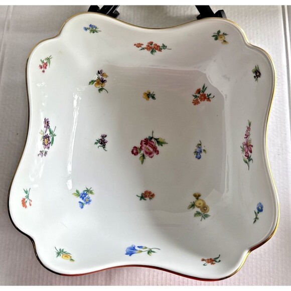 Hutschenreuther Mirabell Square Vegetable Serving Bowl 8” Maria Theresia MINT - Picture 2 of 5